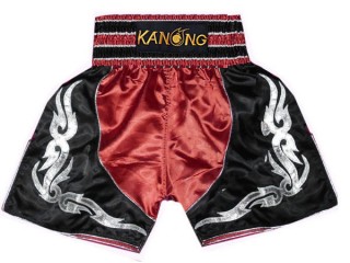 定制 拳擊褲 : KNBSH-202-紅色-黑色